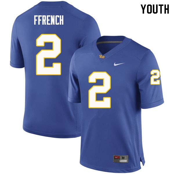 Youth #2 Maurice Ffrench Pittsburgh Panthers College Football Jerseys Sale-Royal